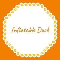 Border with Inflatable Duck for banner, poster, and greeting card vector