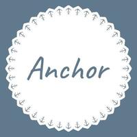 Border with Anchor for banner, poster, and greeting card vector