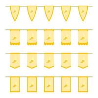 Set of colored Flags with Banana vector