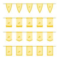 Set of colored Flags with Banana vector