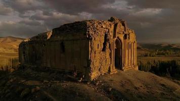 Mystical and epic historical church. Spectacular view of the historic church at sunset. Ruin church. video