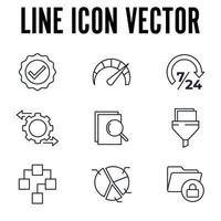 plantilla de símbolo de icono de conjunto de análisis de datos para ilustración de vector de logotipo de colección de diseño gráfico y web