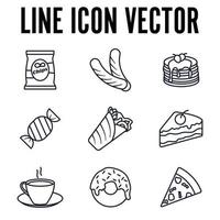 plantilla de símbolo de icono de conjunto de comida rápida para ilustración de vector de logotipo de colección de diseño gráfico y web