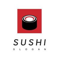 comida japonesa, plantilla de logotipo de sushi vector