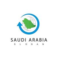 gira por arabia saudita y logotipo de viaje, icono de la empresa umrah y hajj vector