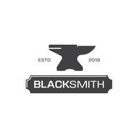 Blacksmith Logo Template Isolated On White Background vector