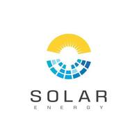 Solar Energy Logo Design Template vector