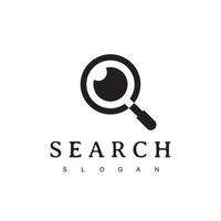 Search Logo With Magnifying Glass And Eye Symbol vector