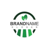 Abstract Green Farm Company Logo vector