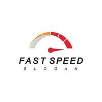 Speedometer logo, Fast Speed Concept, fast icon design vector