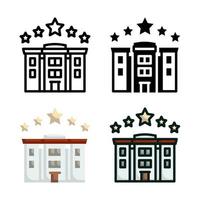 Five Stars Icon Set Style Collection vector