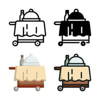 Room Food Service Icon Set Style Collection vector