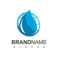 Water Logo, Droplet, Mineral Water Company Icon vector