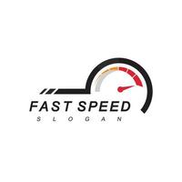 Speedometer logo, Fast Speed Concept, fast icon design vector
