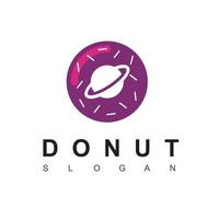 plantilla de diseño de logotipo de donut vector