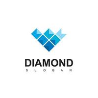 plantilla de diseño de logotipo de diamante aislada sobre fondo blanco vector