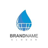 Water Logo, Droplet, Mineral Water Company Icon vector