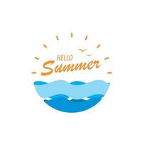 hola verano ilustración vectorial vector