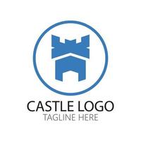 Plantilla de diseño de ilustración de vector de símbolo de logotipo de castillo