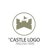 Castle Logo symbol vector illustration design template