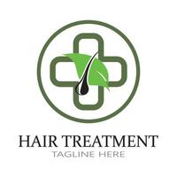 Hair treatment logo removal logo vector image design illustration