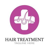 Hair treatment logo removal logo vector image design illustration