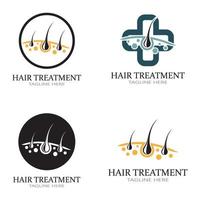 Hair treatment logo removal logo vector image design illustration