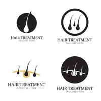 Hair treatment logo removal logo vector image design illustration