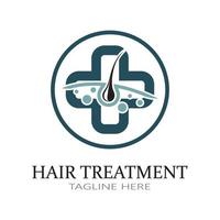 Hair treatment logo removal logo vector image design illustration