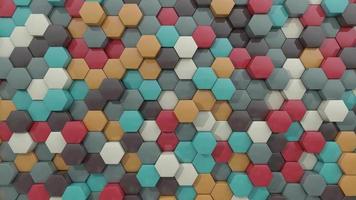 loop de elementos hexagonais coloridos