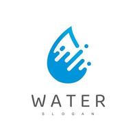 logotipo de agua, gota, icono de la compañía de agua mineral vector