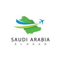 gira por arabia saudita y logotipo de viaje, icono de la empresa umrah y hajj vector