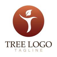 Tree logo icon vector illustration design.Vector silhouette of a tree templates of tree logo and roots  tree of life design illustration