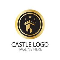 Castle Logo symbol vector illustration design template