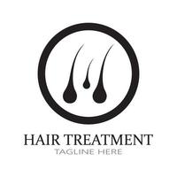 Hair treatment logo removal logo vector image design illustration