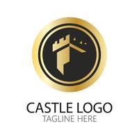 Castle Logo symbol vector illustration design template