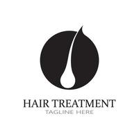 Hair treatment logo removal logo vector image design illustration