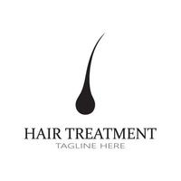 Hair treatment logo removal logo vector image design illustration