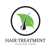 Hair treatment logo removal logo vector image design illustration