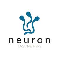 Neuron logo or nerve cell logo design,molecule logo illustration template icon with vector concept