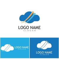 Cloud template vector icon illustration design