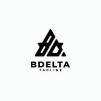 Logo letters Triangle Initials Monogram logo BD, B and D vector