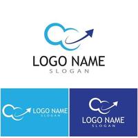 Technology logo template vector illustration