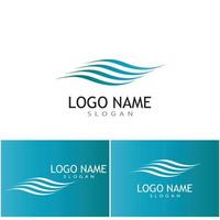 Water wave icon vector illustration design logo