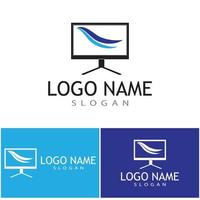 Technology logo template vector illustration