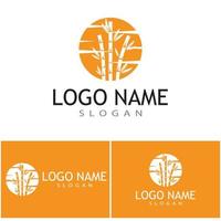 Bamboo Logo Template vector icon illustration design