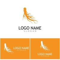 Ginseng vector icon illustration design template