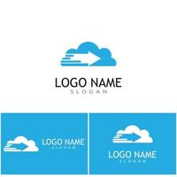 Cloud template vector icon illustration design