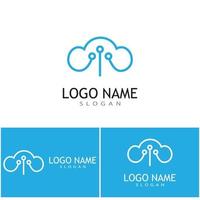 Cloud template vector icon illustration design