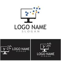 Technology logo template vector illustration